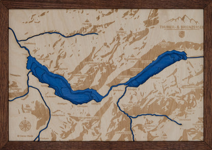 3D Wandkarte Thunersee und Brienzersee, 